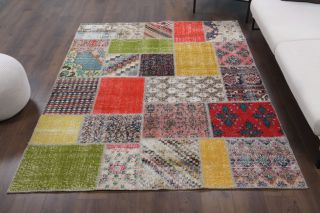 Vintage Patchwork Area Rug - Thumbnail