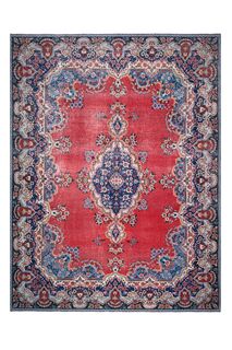 Vintage Persian Handmade Wool Rug - Thumbnail