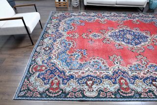 Vintage Persian Handmade Wool Rug - Thumbnail