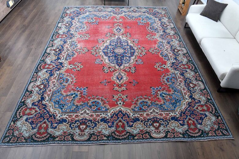 Vintage Persian Handmade Wool Rug