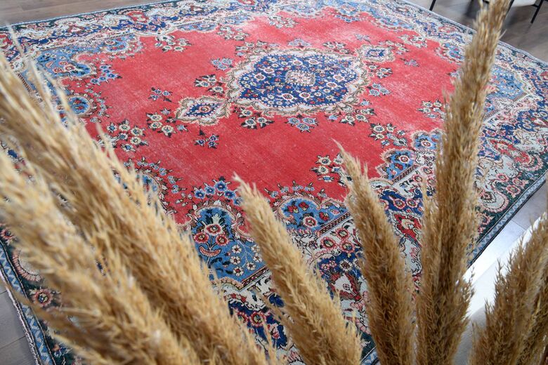 Vintage Persian Handmade Wool Rug