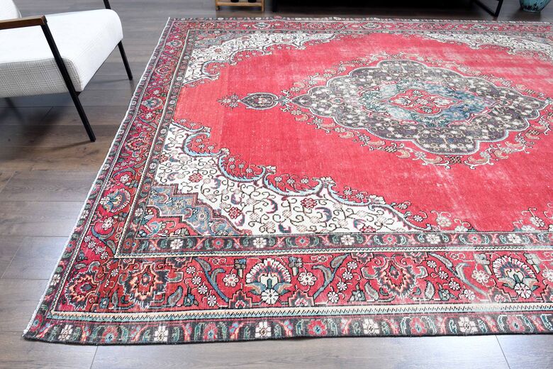 Vintage Persian Handmade Wool Rug