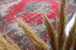 Vintage Persian Handmade Wool Rug - Thumbnail
