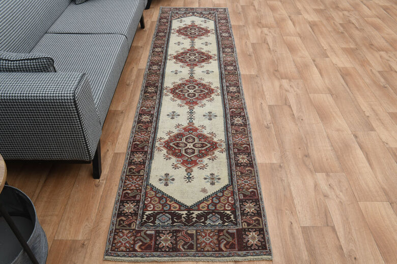 One of a Kind Vintage Persian Runner