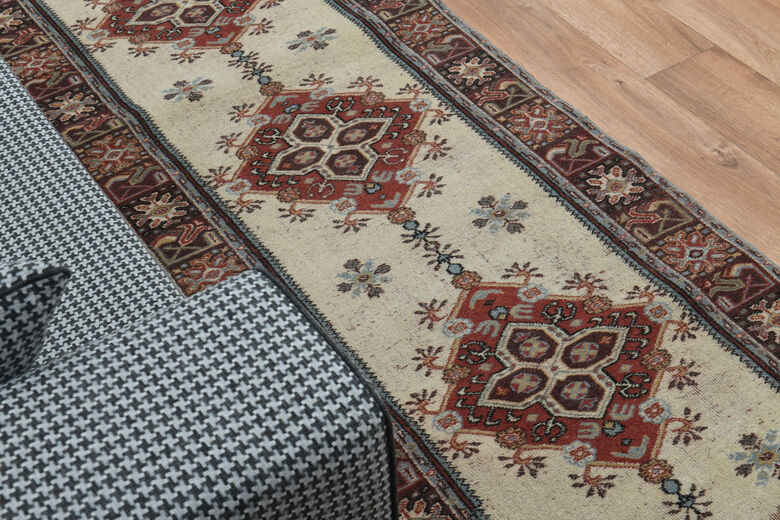One of a Kind Vintage Persian Runner