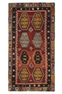 Wide Traditional Vintage Rug - Thumbnail