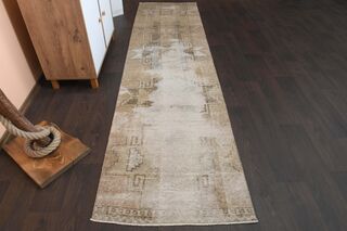 Distressed Brown Runner Rug - Thumbnail