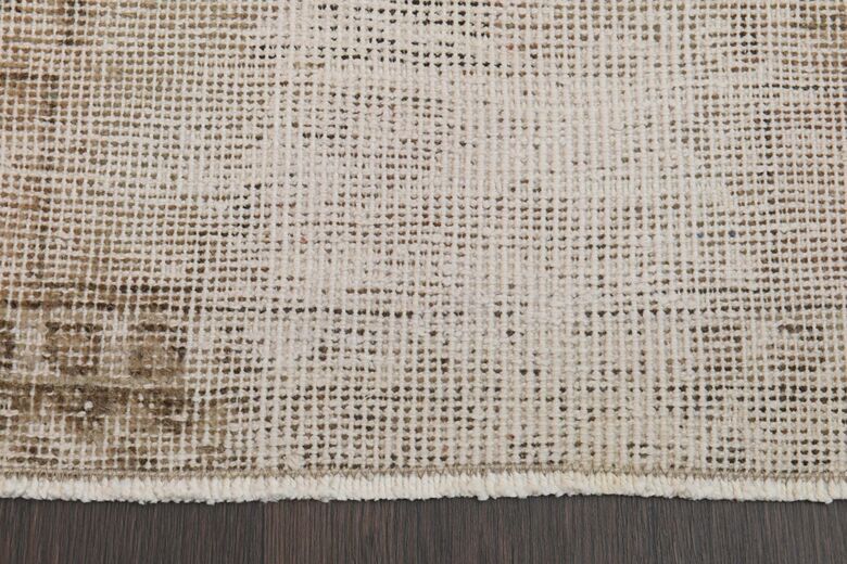 Distressed Brown Runner Rug