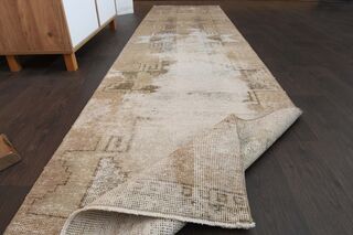 Distressed Brown Runner Rug - Thumbnail