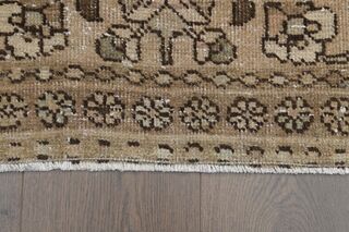 Orange Brown Floral Runner Rug - Thumbnail