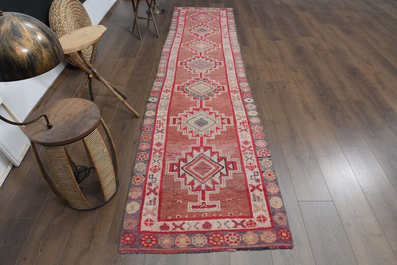 Geometric Anatolian Hand-Knotted Runner