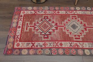 Geometric Anatolian Hand-Knotted Runner - Thumbnail