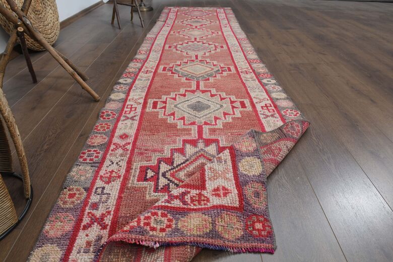 Geometric Anatolian Hand-Knotted Runner