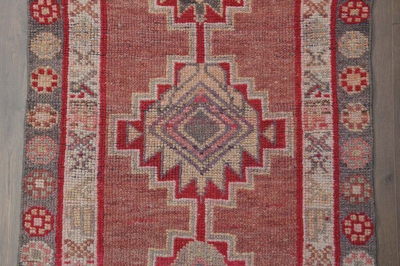 Geometric Anatolian Hand-Knotted Runner