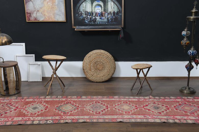 Geometric Anatolian Hand-Knotted Runner