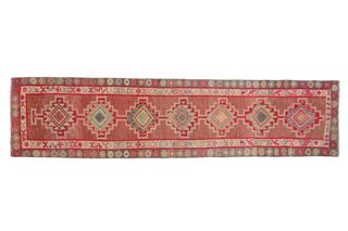 Geometric Anatolian Hand-Knotted Runner - Thumbnail