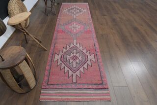 Pink Handmade Runner Rug - Thumbnail