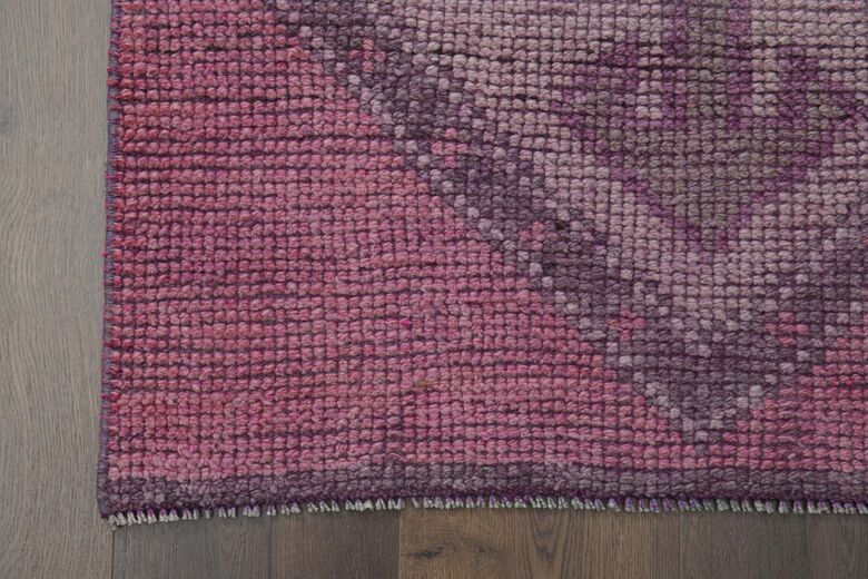 Handmade Pink Runner Rug