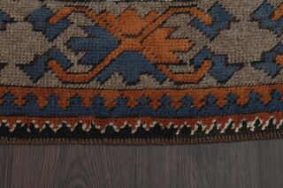 Navy Blue Orange Area Rug - Thumbnail