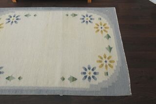 Blue Beige Vintage Area Rug - Thumbnail