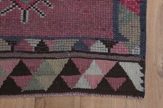 Handmade Purple Runner Rug - Thumbnail