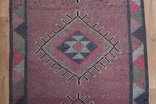 Handmade Purple Runner Rug - Thumbnail