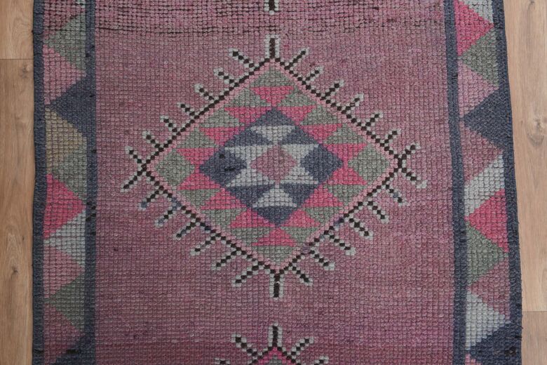 Handmade Purple Runner Rug