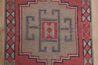 Red Purple Vintage Runner Rug - Thumbnail