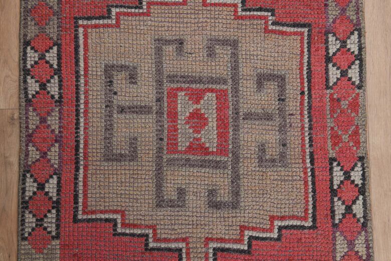 Red Purple Vintage Runner Rug