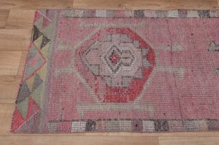 Distressed Pink Runner Rug - Thumbnail