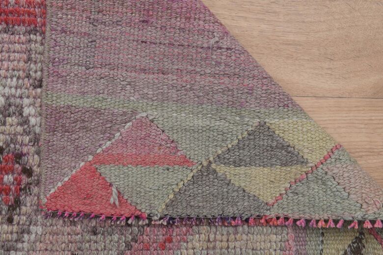 Distressed Pink Runner Rug