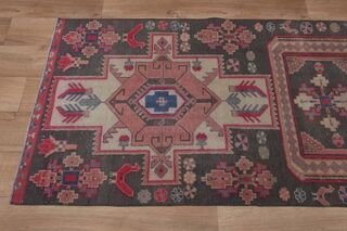 Pink Brown Hallway Runner Rug - Thumbnail