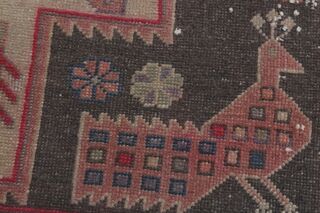 Pink Brown Hallway Runner Rug - Thumbnail