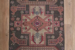 Pink Brown Hallway Runner Rug - Thumbnail