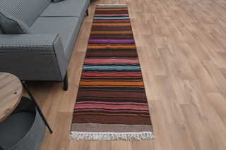 Colorful Striped Runner Rug - Thumbnail