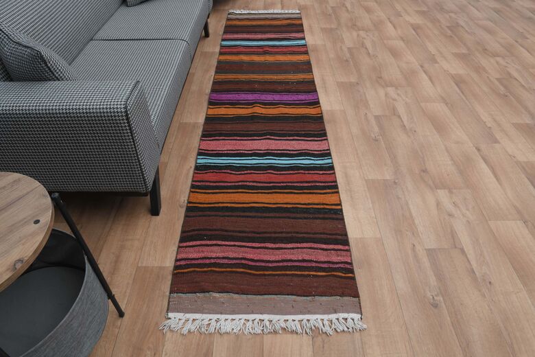 Colorful Striped Runner Rug