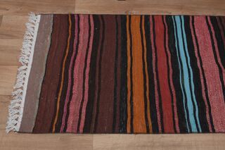 Colorful Striped Runner Rug - Thumbnail