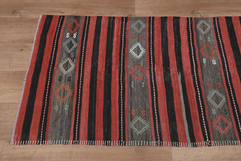 Red Gray Vintage Runner