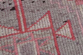 Pink Gray Vintage Runner Rug - Thumbnail