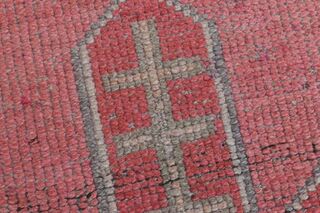 Pink Gray Vintage Runner Rug - Thumbnail