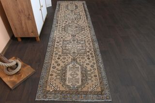 Orange Gray Rug Vintage Runner - Thumbnail