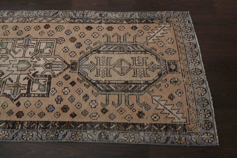 Orange Brown Rug Vintage Runner