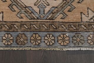 Orange Brown Rug Vintage Runner - Thumbnail