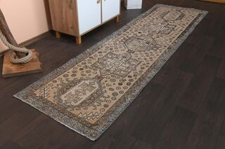 Orange Brown Rug Vintage Runner - Thumbnail