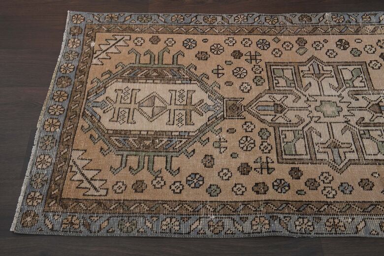 Orange Brown Rug Vintage Runner