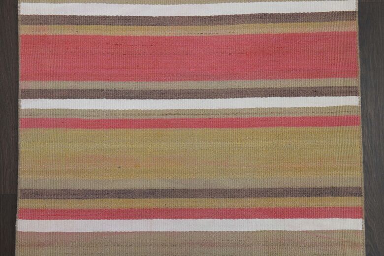 Pink Brown Runner Rug