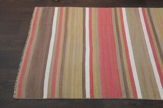 Pink Brown Runner Rug - Thumbnail