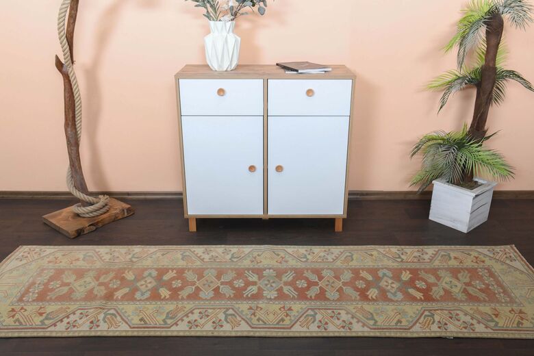 Orange Beige Vintage Runner