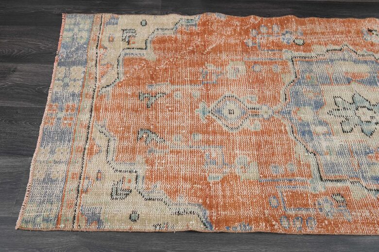 Orange Handmade Turkish Runner