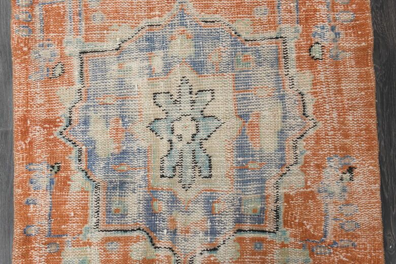 Orange Handmade Turkish Runner